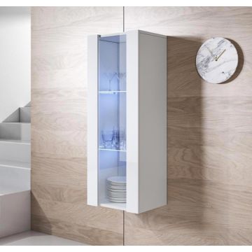 Vitrine suspensa modelo Luke V2 (40x126cm) cor branca