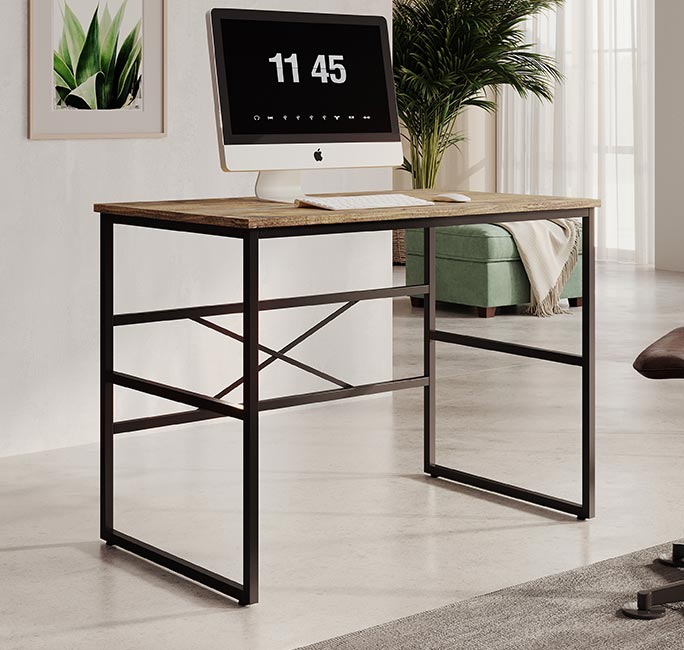 Mesa modelo Factory M1 (100 cm) na cor pinho